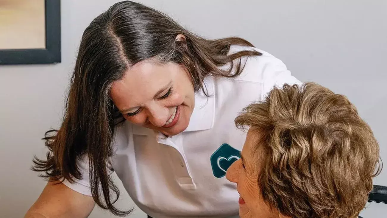 Healthcare professional with patient