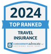 consumers advocate best travel insurance 2024 badge