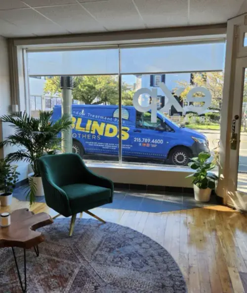 Blinds Brothers showroom and service van