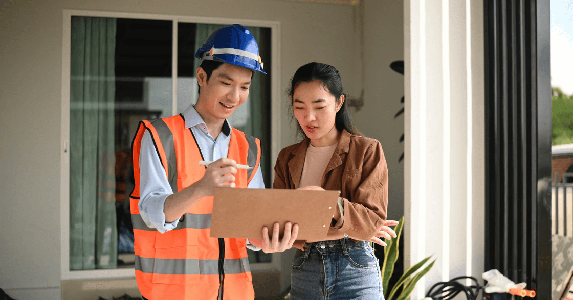 Solar consultant assessing a home's roof