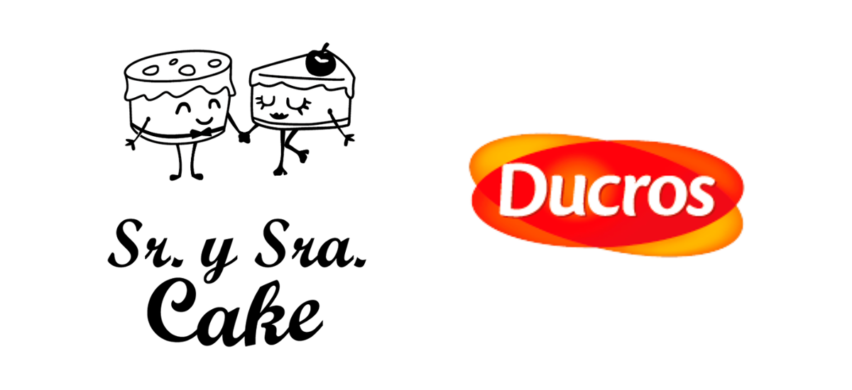 Logotipo de la agencia Sr y Sra Cake y logotipo de la marca Ducros