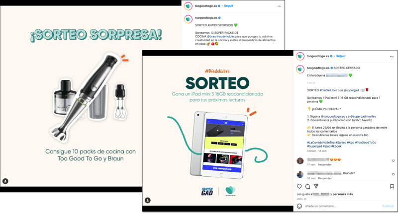 sorteos en Instagram Too Good To Go