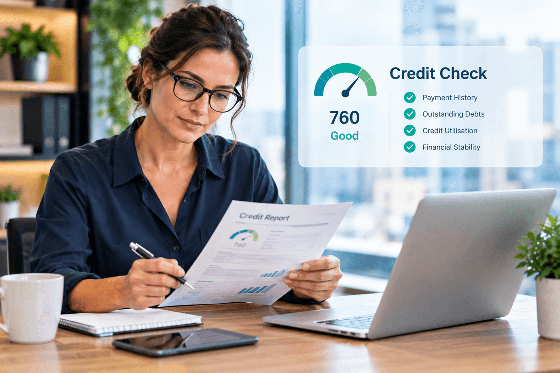 Professional credit check workspace