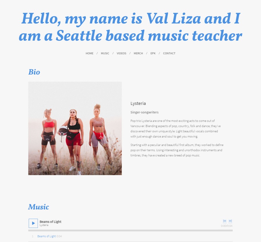 EPK Templates for Bands and Music Artists Bandzoogle EPK Templates for Bands and Music Artists Bandzoogle