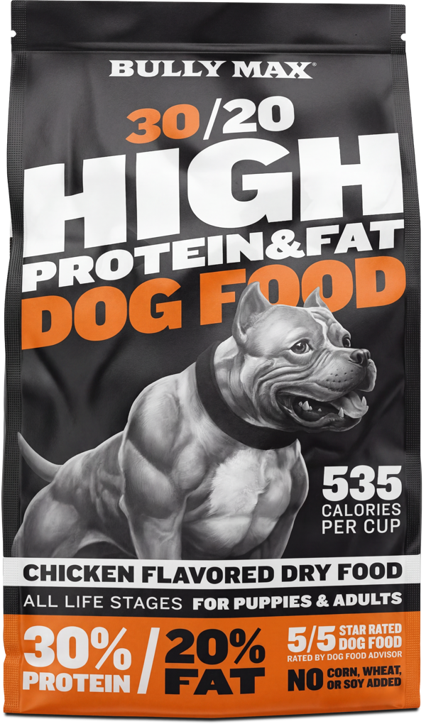 Bully Max 30/20 High Protein & Fat Chicken dog food bag, 40 lb