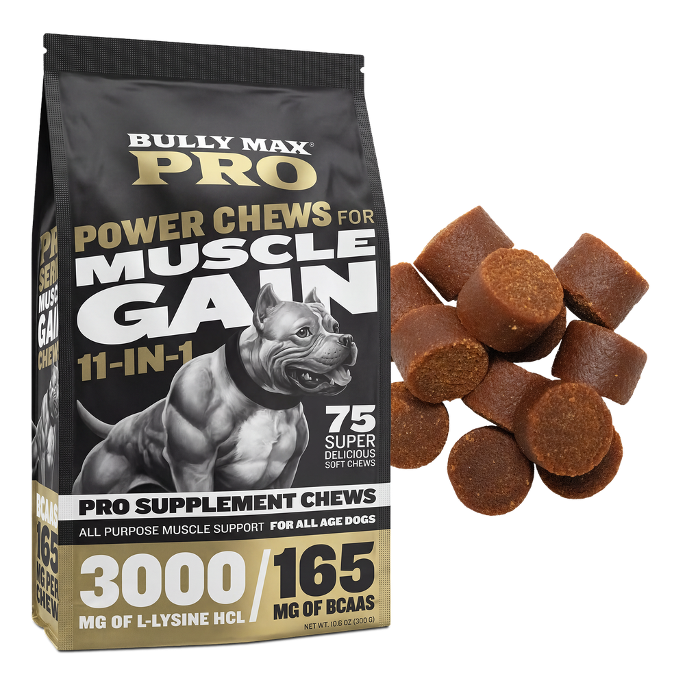 Bully Max PRO Series Power Chews for Muscle Gain bag