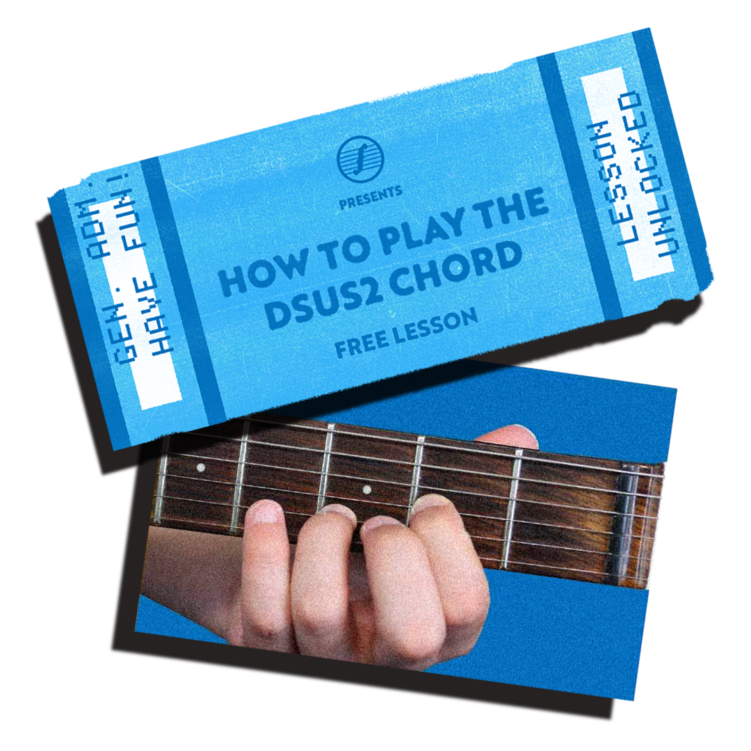 How to play the Dsus2 chord on guitar