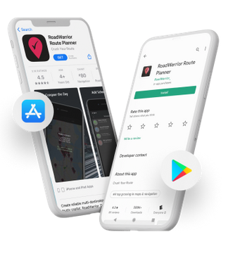 Get the RoadWarrior app in the iOS or Android app store