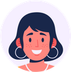 A vector drawing of a woman with shoulder length hair.