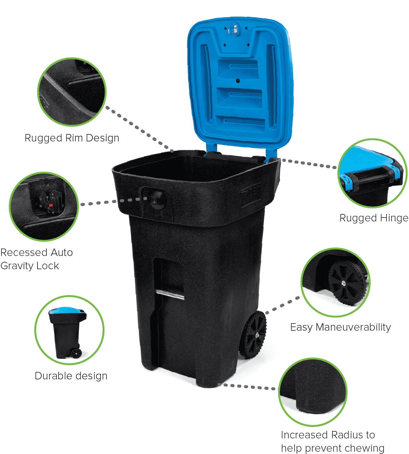 Toter® Bear Tough Carts Bear Proof Trash Cans