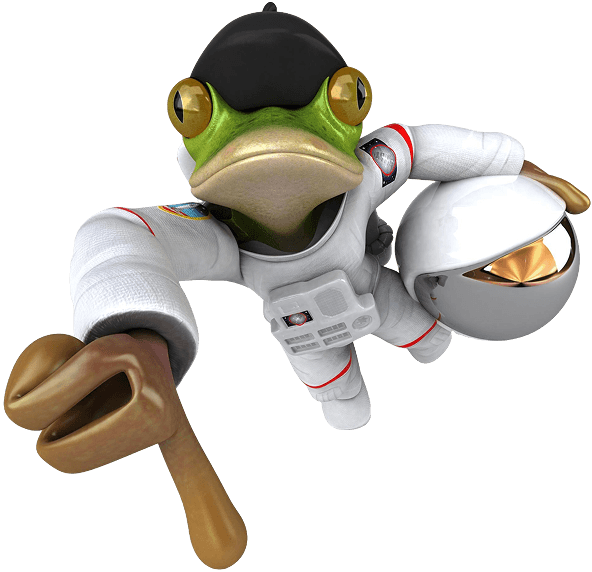 Frog Astronaut Left