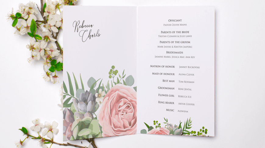 Faites Imprimer Vos Livrets de Messe de Mariage