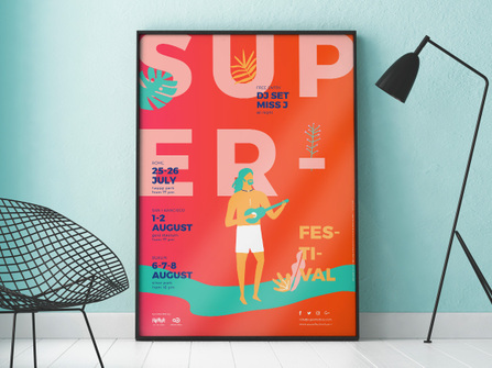 Esempio di poster fine-art con illustrazione stampato