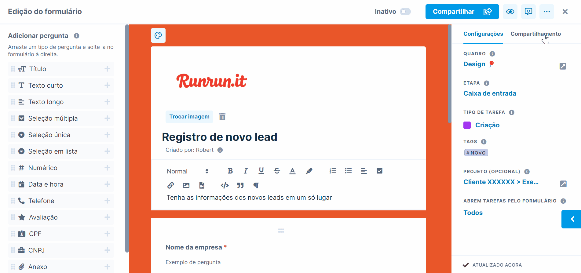 formulário no-code
