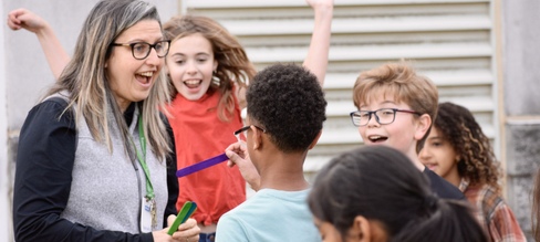 Group of students celebrating