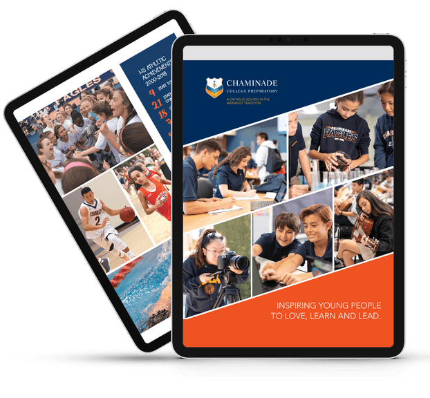 Image of digital brochure previewed inside an iPad.