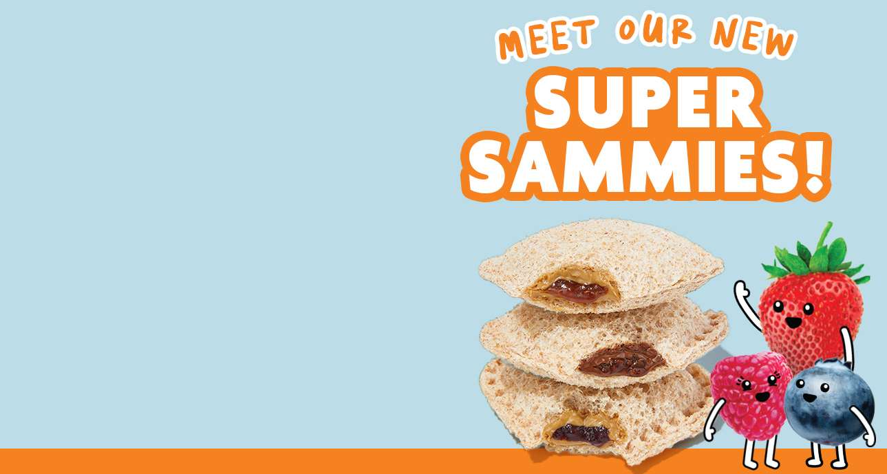 Nurture Life Strawberry Blast Super Sammies - Crustless Sandwiches For Kids, Nut-Free, 3 Pack, Healthy Toddler Snacks