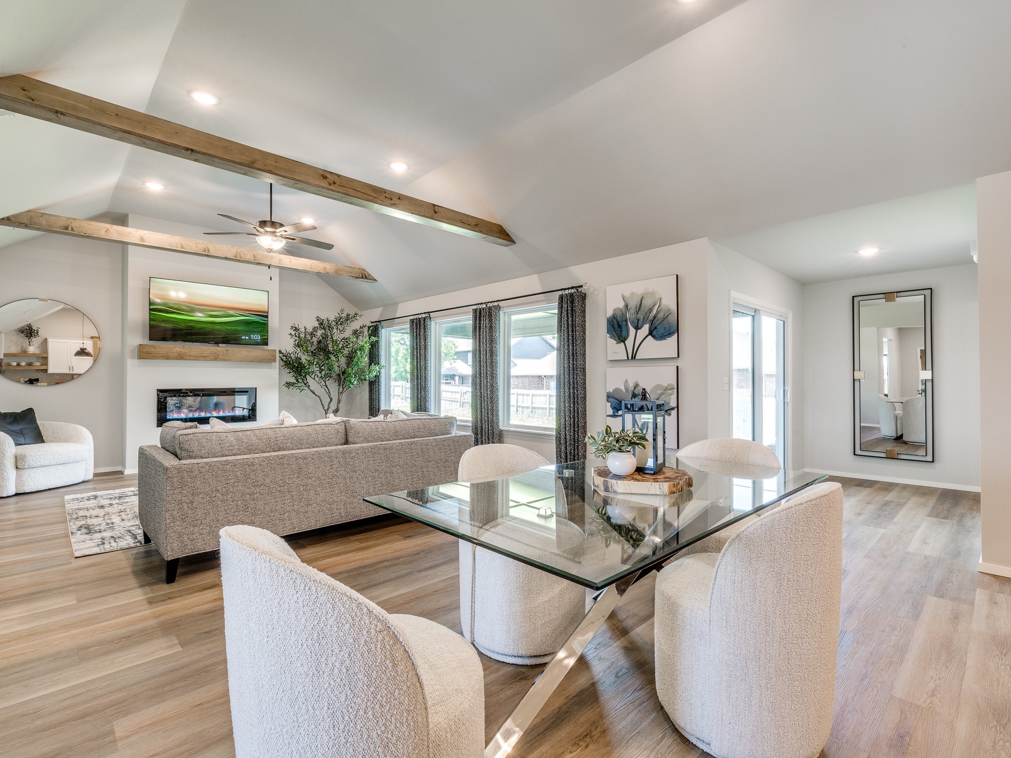 Parade of Homes tour stop to see a furnished model home with Simmons