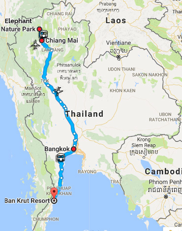 Ban Krut Thailand Map Awakening The Buddha Within - Thailand Adventure With Adironnda & Company