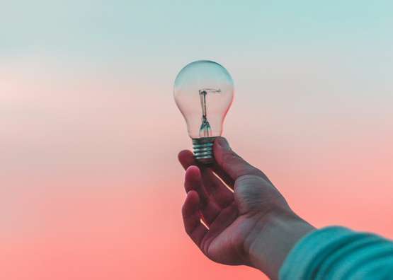 light bulb read to be installed and turned on