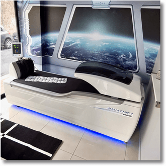 Unser Aquatizer Hydrojet wird in vielen Wellness Bereichen mit Erfolg eingesetzt. Die Vorteile der 2 oder 4 Düsen Massage, kombiniert mit Fußmassage suchen ihresgleichen.