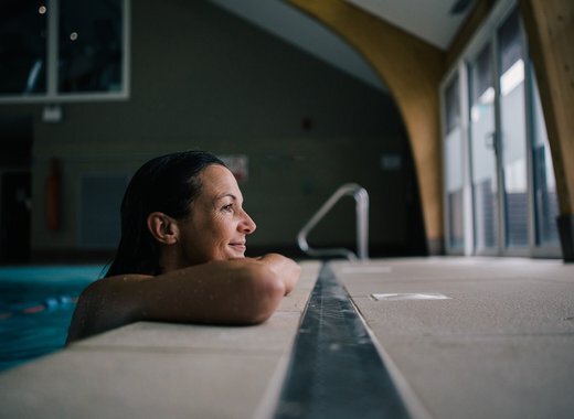 Indoor heated swimming pool at Retallack.