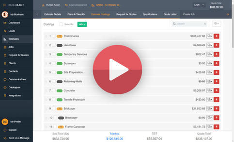Buildxact Construction estimating and project management software for residential home builders