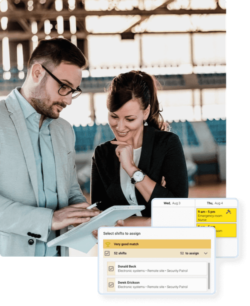 An events employee using Celayix's event staff management apps