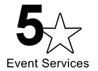 Logo for 5 star Event Services, a company that uses Celayix's event staffing software