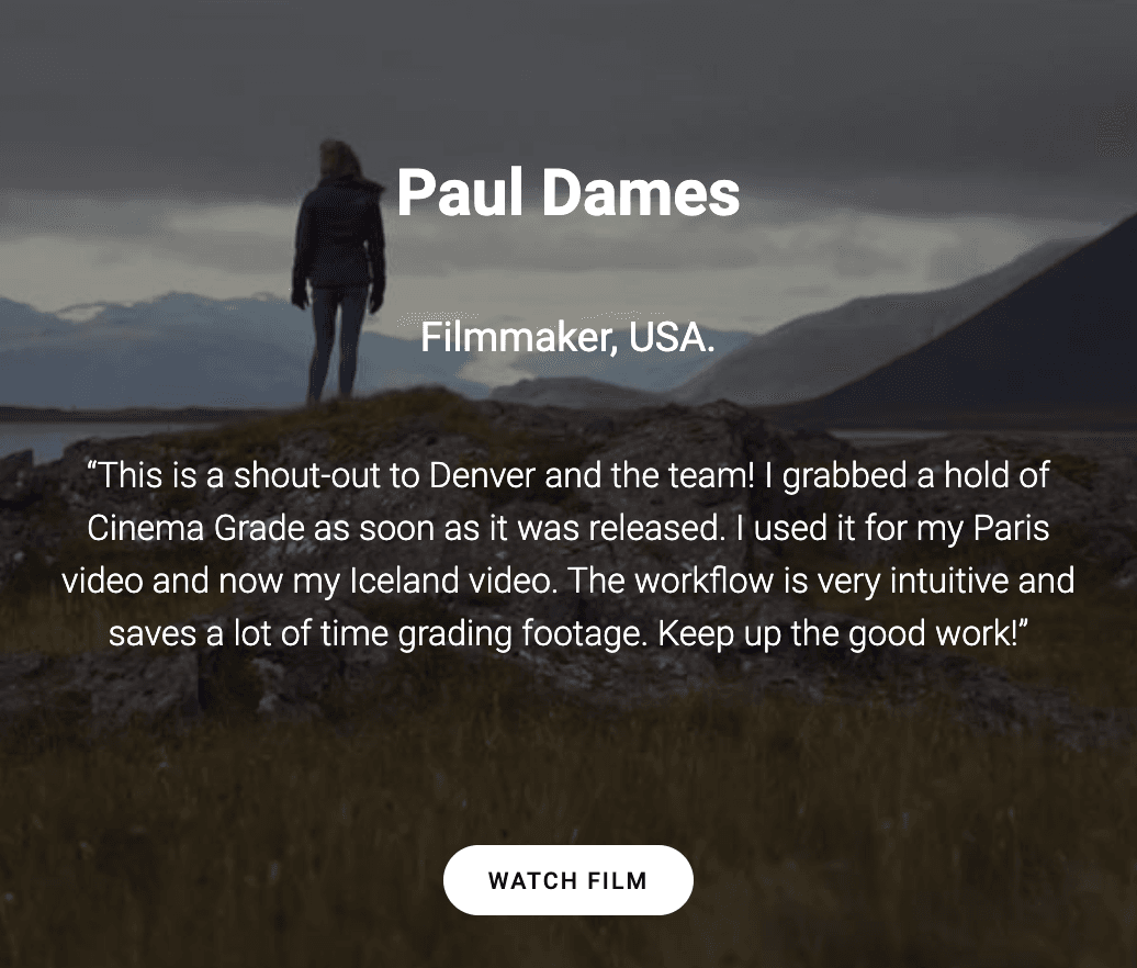 Cinema Grade Color Grading Software