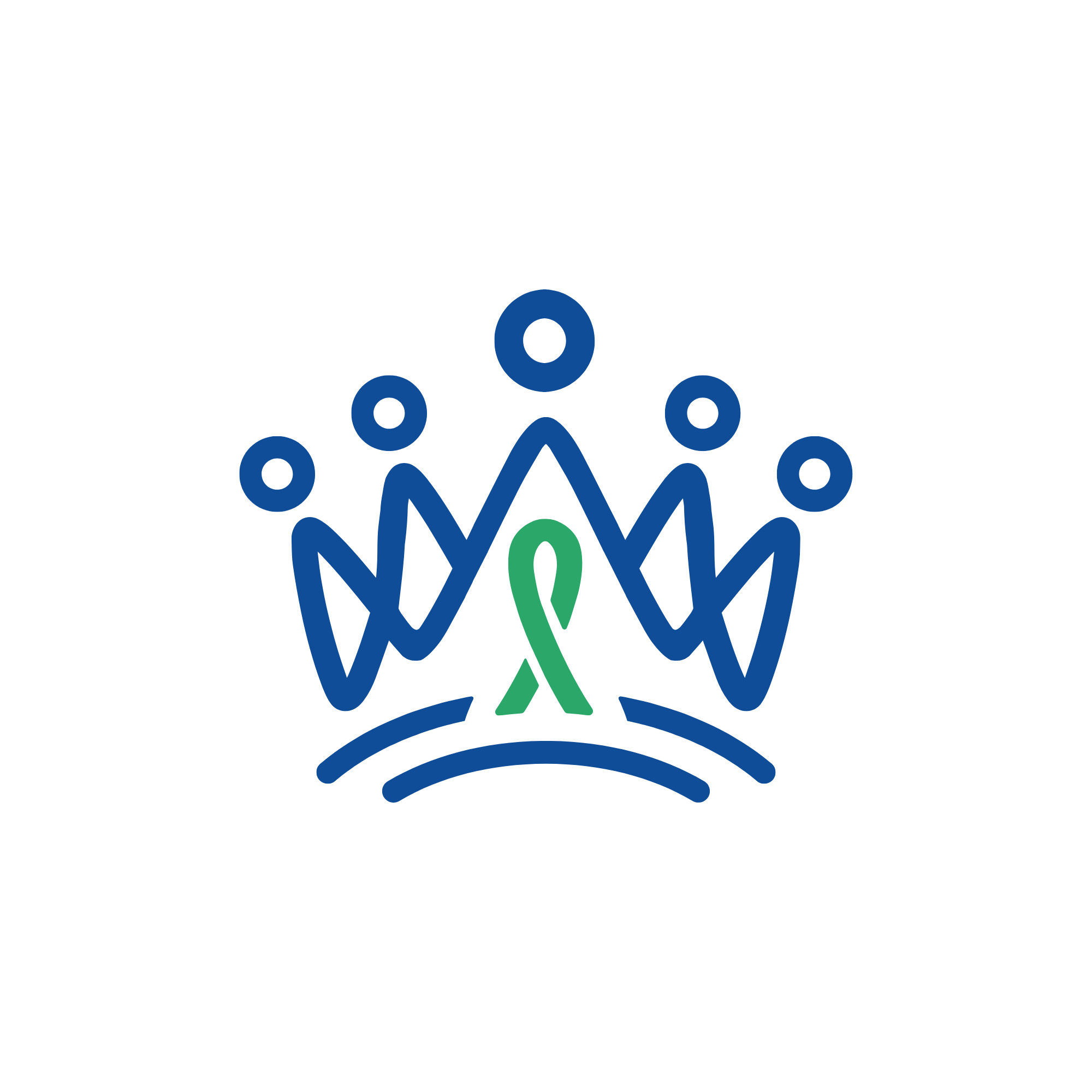 NAMI community connection logo with blue figures and a green awareness ribbon
