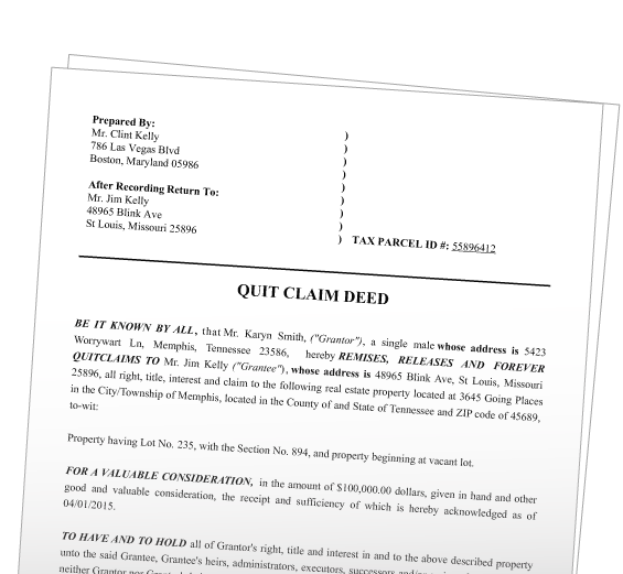 quit claim deed form