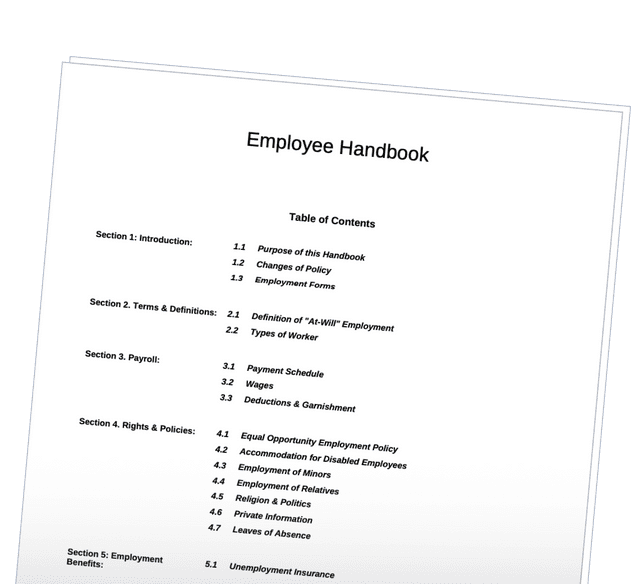 Employee Handbook | FormsLaw