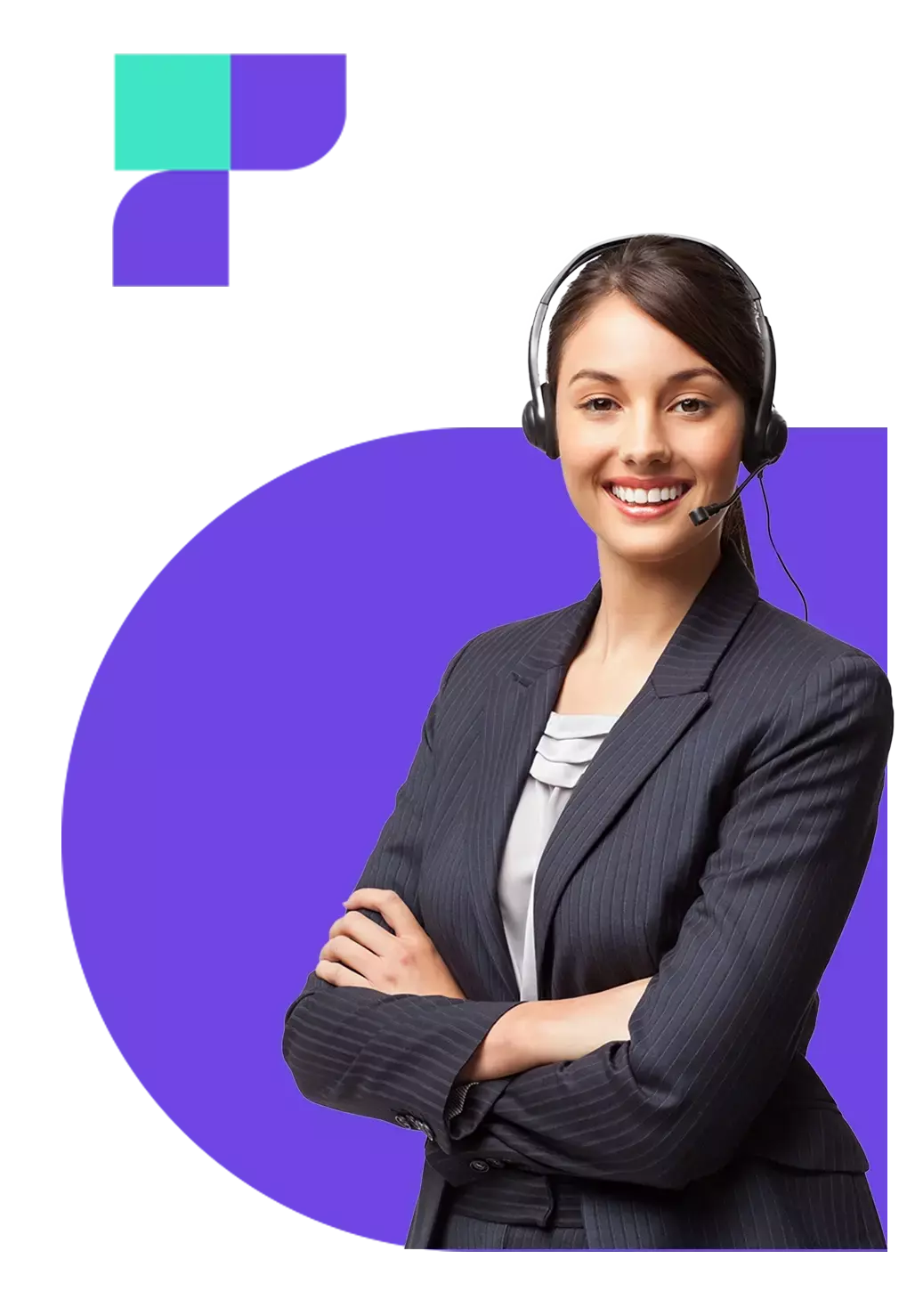 Female customer success representative smiling