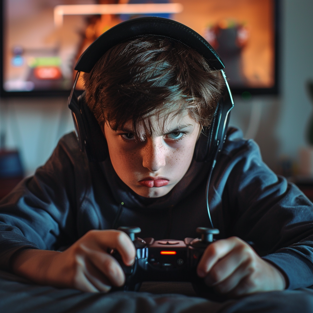 angry child video game addiction