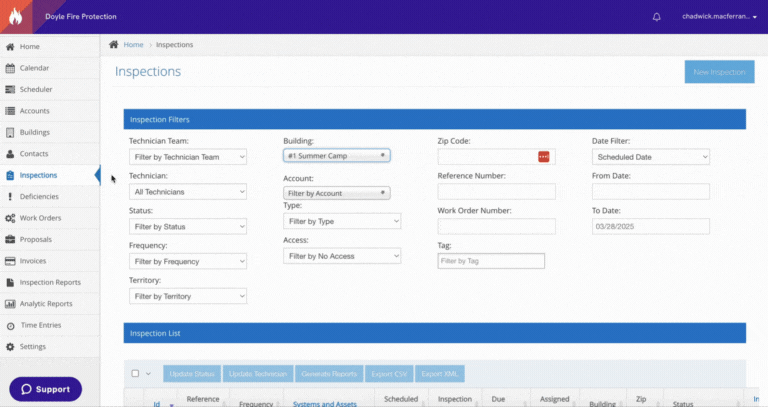 Inspections & deficiencies on mobile