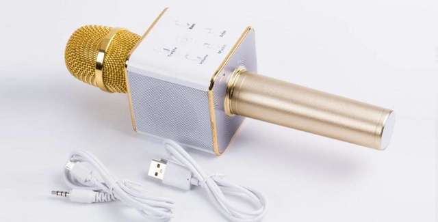 Draadloze Karaoke Microfoon - Draadloos met Speaker - Bluetooth - Rosé