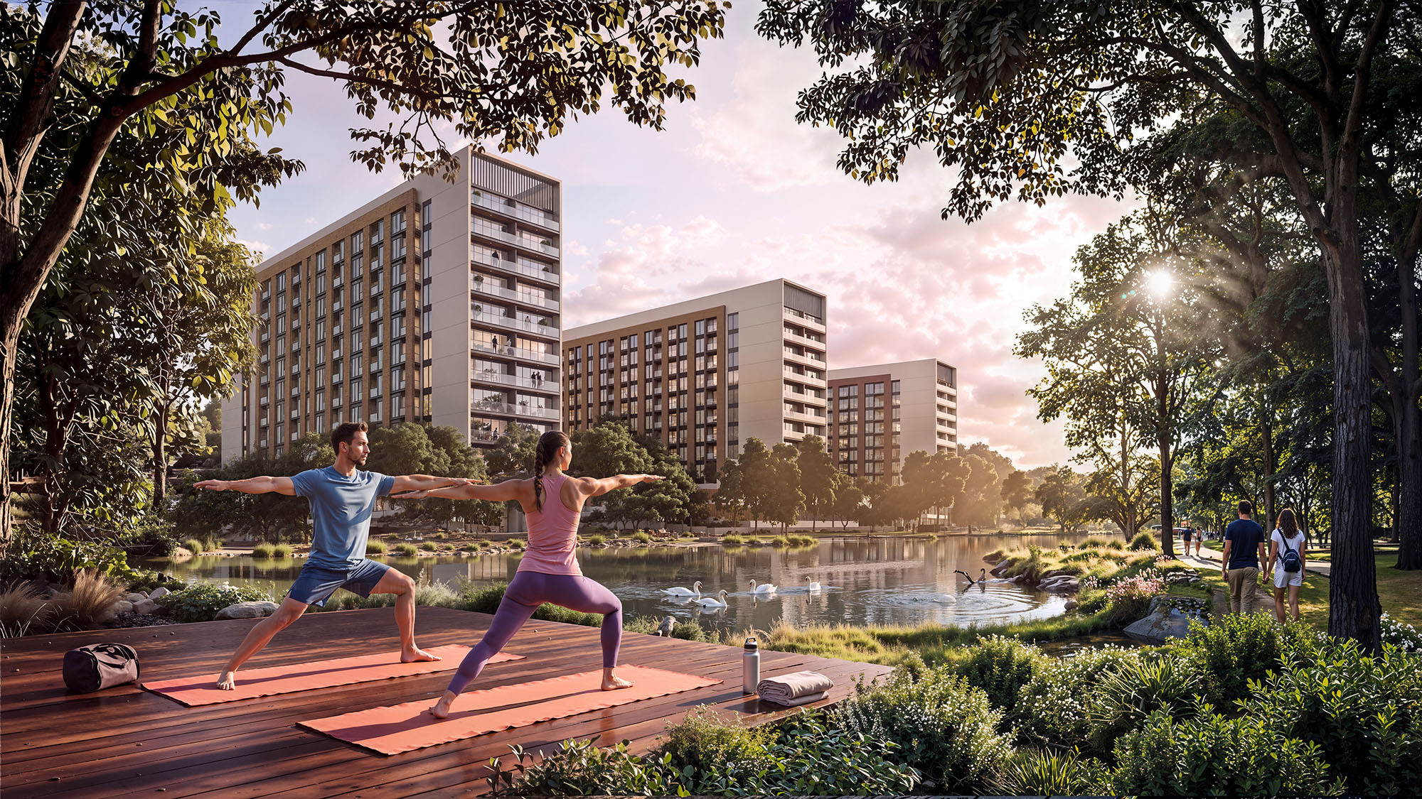 Lagoon yoga deck