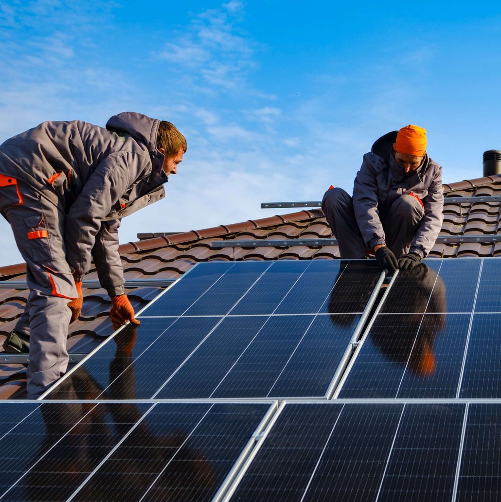 Solar panels background