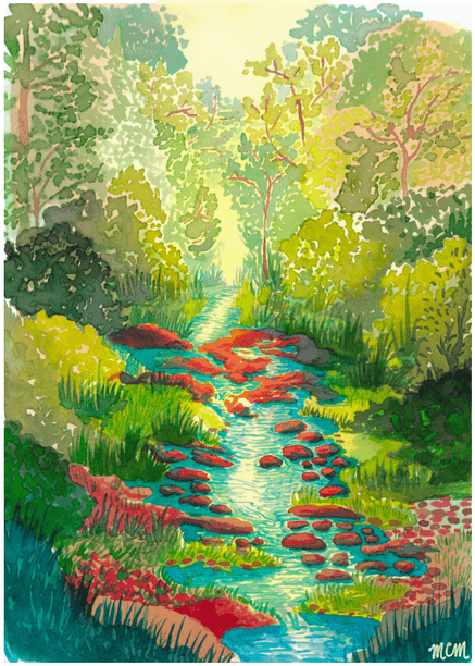 River black creek postcard by Mary Claire McCallum