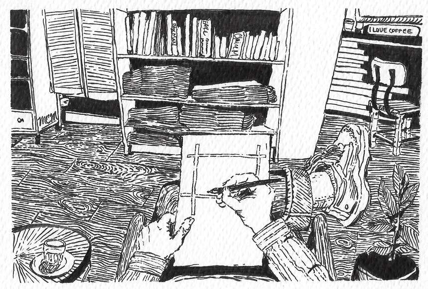 Self sketch coffee by Mary Claire McCallum