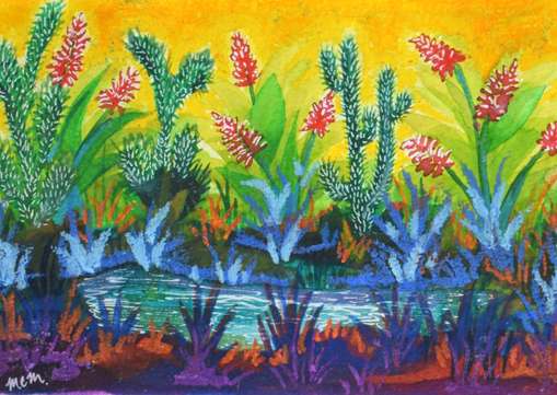 Pastellake print postcard by Mary Claire McCallum