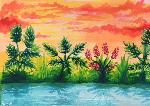 Costaricelake print postcard 2 by Mary Claire McCallum