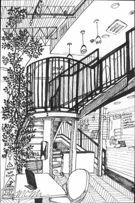 Breka staircase coffeeshopsmall by Mary Claire McCallum