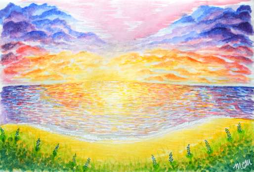 Beach sunset by Mary Claire McCallum