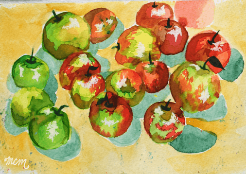 Apples print postcard by Mary Claire McCallum