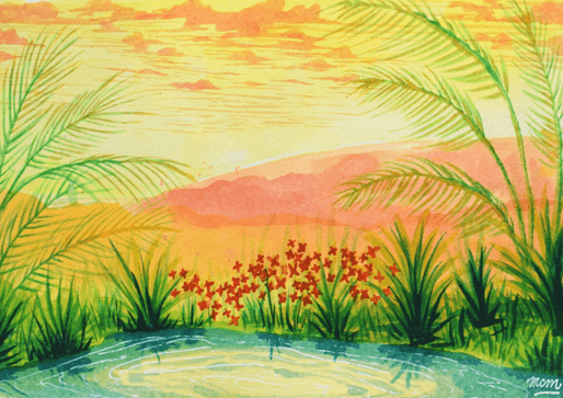 Costaricelake print postcard 3 by Mary Claire McCallum