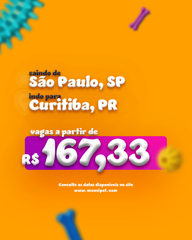 São Paulo, SP para Curitiba, PR