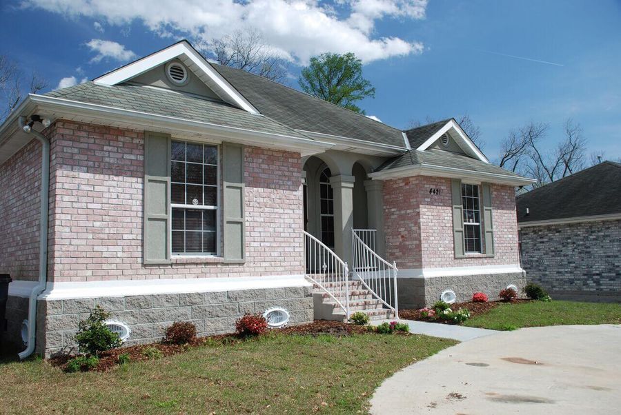 Elevated home with new skirting and stairs