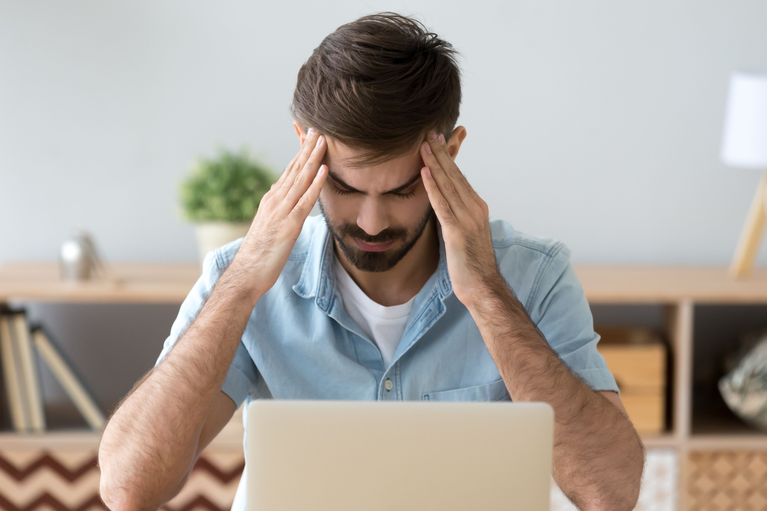 A pastor at his desk